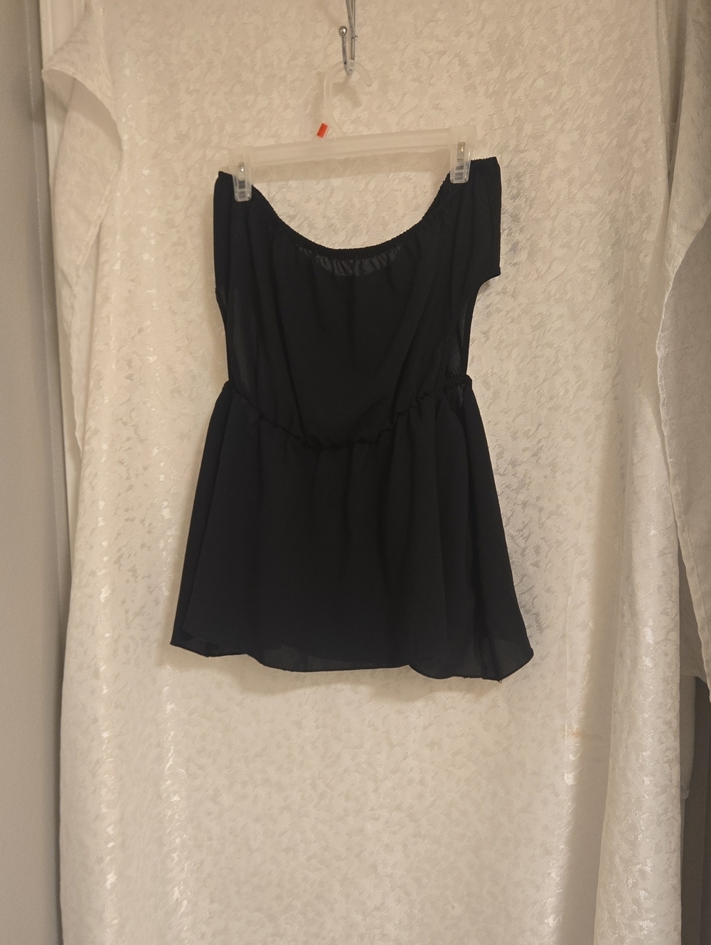 SHEIN Black Off-Shoulder Peplum Camisole